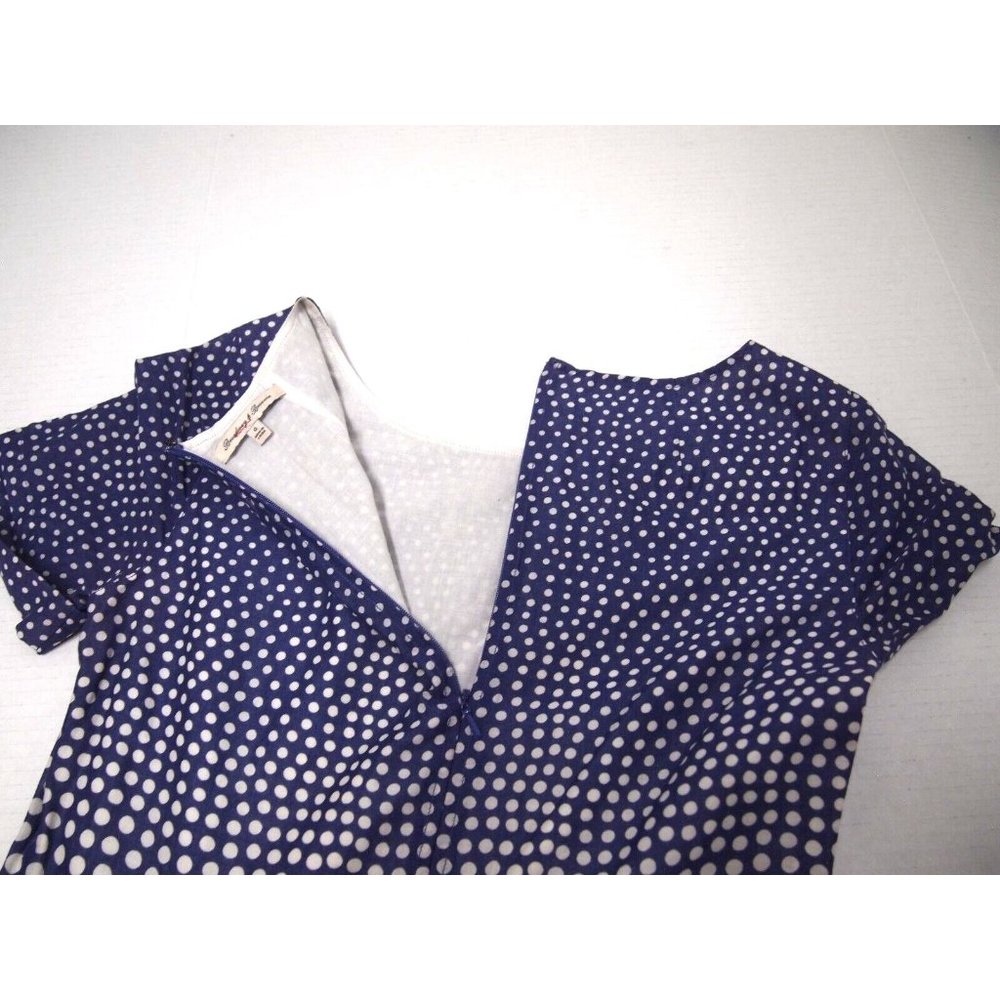 Madewell Broadway & Broome Womens Blue Circles Dress 0 Fit & Flare A-Line Mini - Picture 7 of 7
